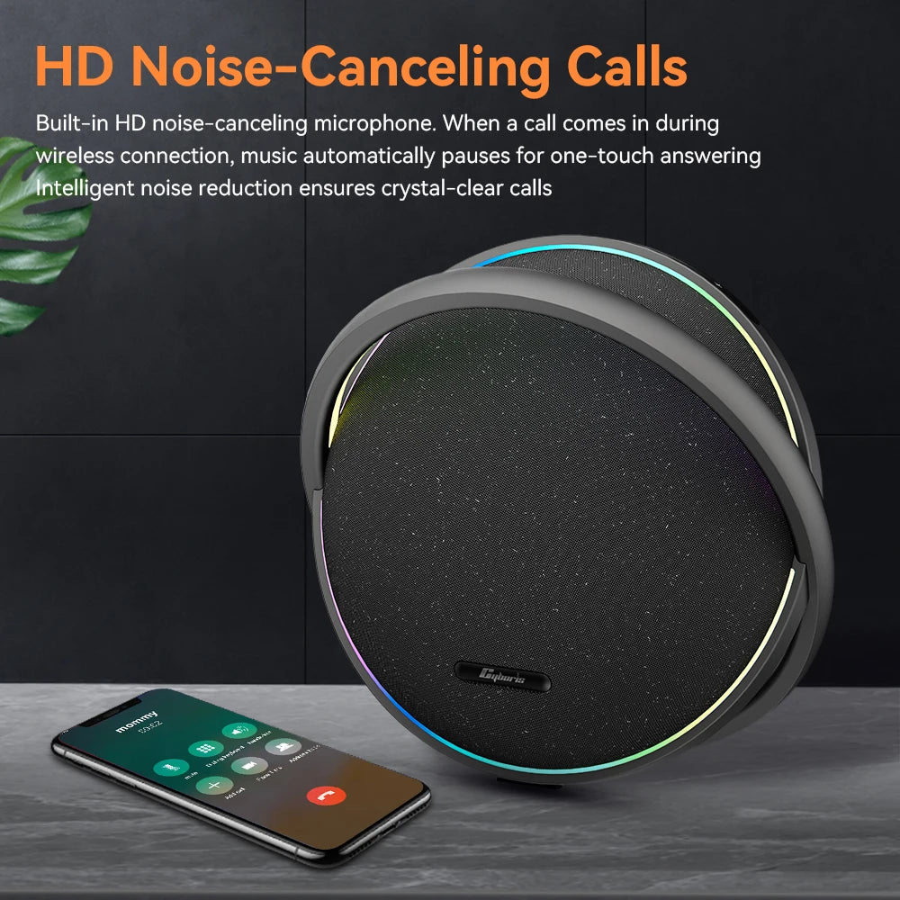 150W Loud Wireless Speaker Bass TWS RGB Light Deep Bass Outdoor Portable BT Speakers Home Party Beach Camping Gifts Battery DC