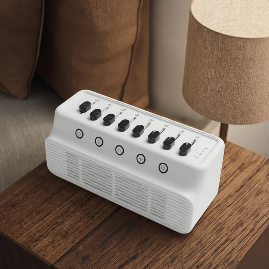 USB Rechargeable White Noise Sleep Machine Wireless Speaker with 8 Smoothing Nature Sound for Baby Sleeping