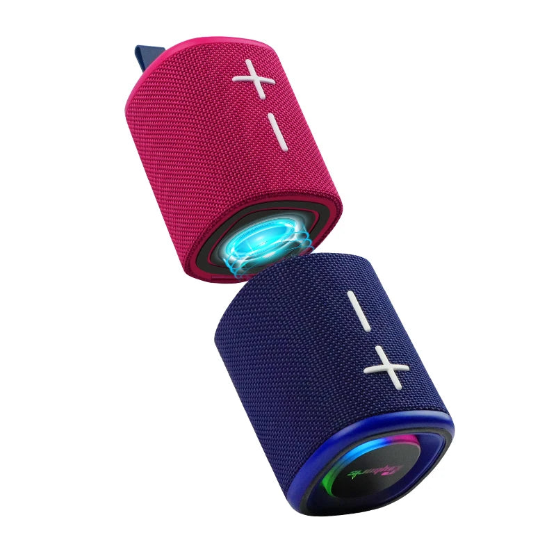 S18 Splittable Blue-tooth Speaker 3D Stereo Bass Portable Speaker IPX6 Waterproof with TWS Boombox Colorful Lights Dual Speakers