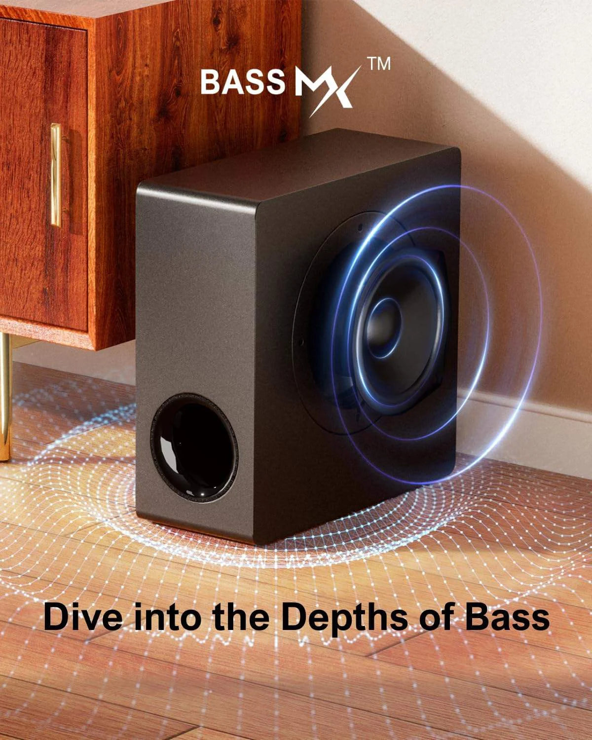 4.1 Channel TV Sound Bar with Subwoofer, Separable Design, 121 EQ Presets, Voice Enhancement, BT 5.3 	 Home Theater Systems
