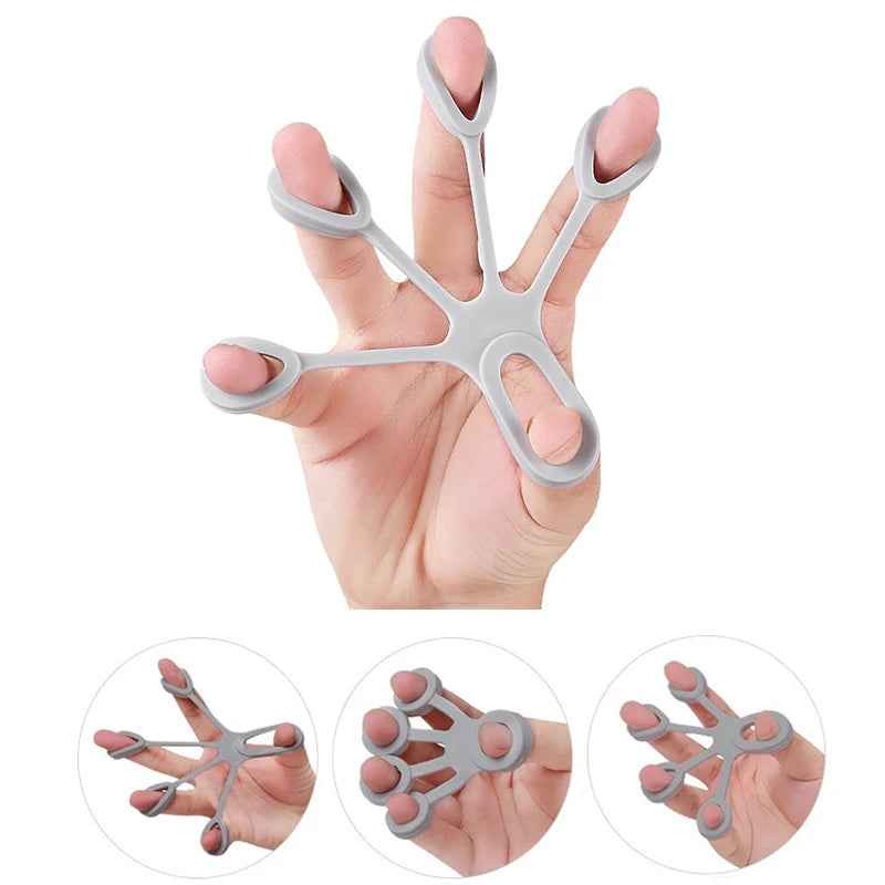 Hand Gripper Silicone Finger Expander Exercise Hand Grip Wrist Strength Trainer Finger Exerciser Resistance Bands Fitness Massag