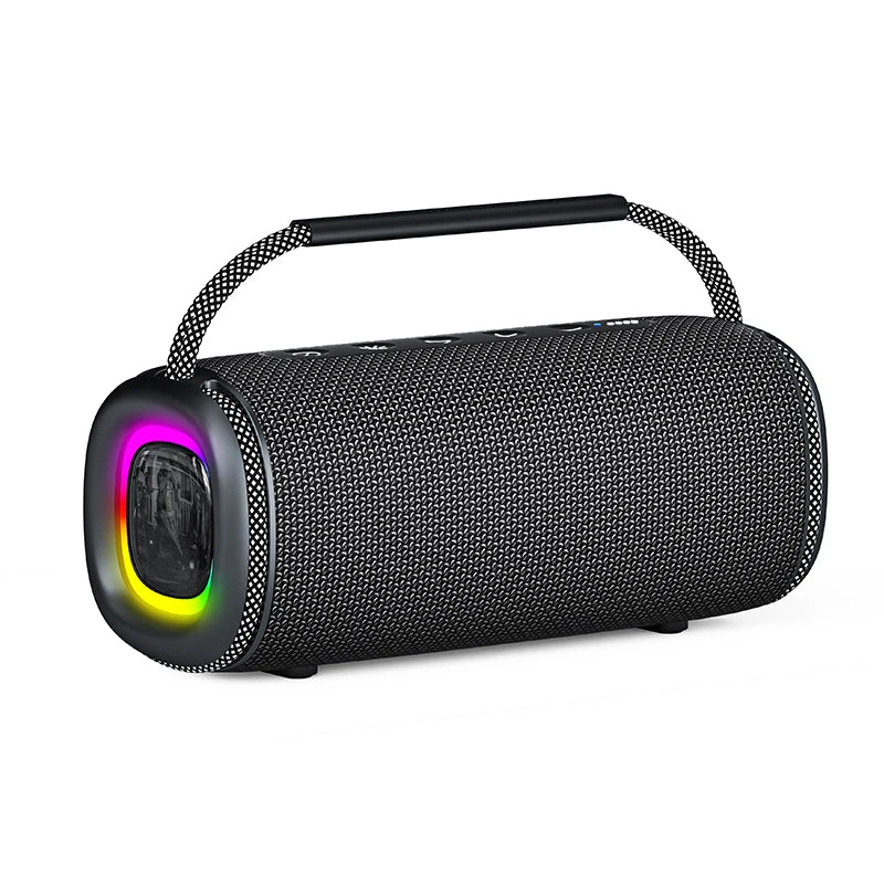 Rockmia EBS-617 30W Mini Portable Powerful Bass Speaker Bluetooth 5.3 Fabric Handle Waterproof IPX5 Stereo RGB Music  Box