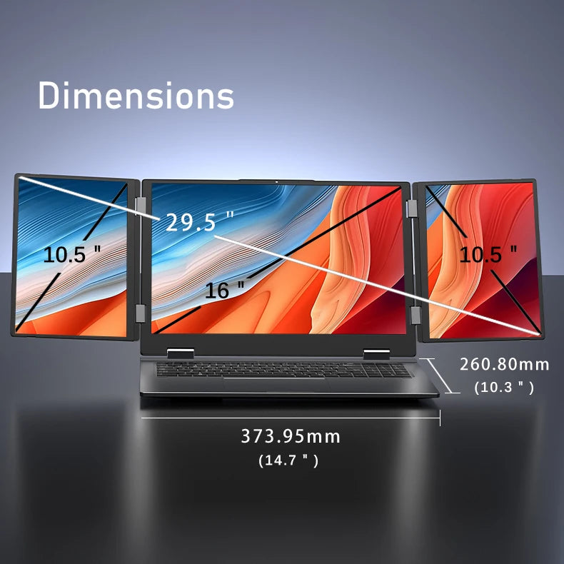 Business Laptops 16 Inch Dual 10.5 Inch Triple Screen Display Laptop Core I7 1260P Max 64GB DDR4 4TB SSD Laptop