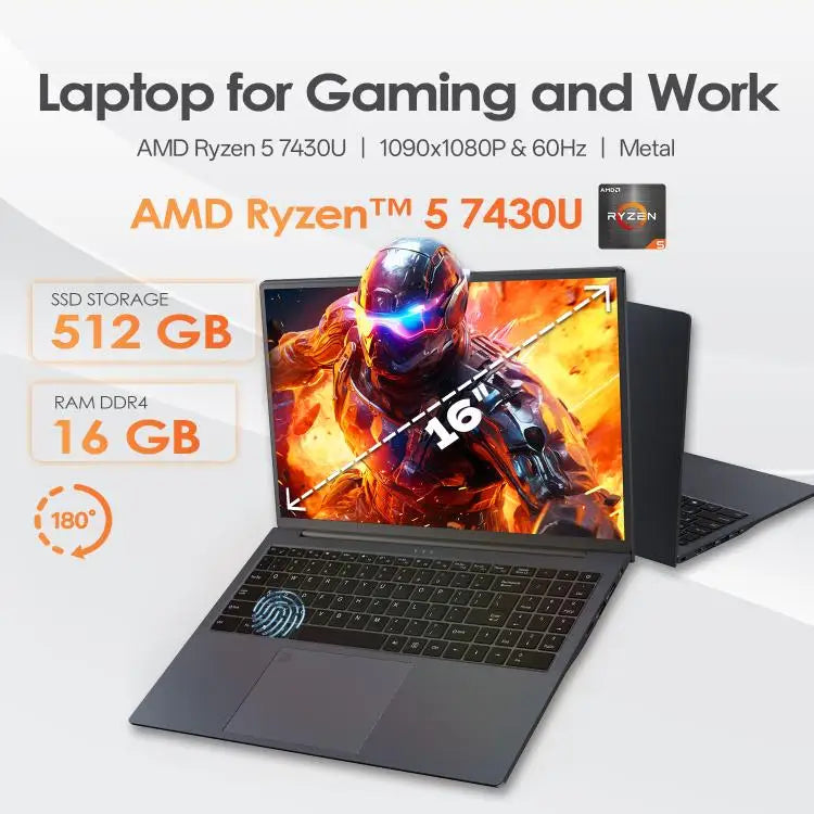 GXMO T160 16 inch Win 11 Laptop 512GB