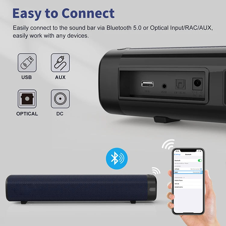 Competitive Price for TV Soundbar 3D Surrounding for Bluetooth Speaker Unique Design Home Theater System for Bluetooth