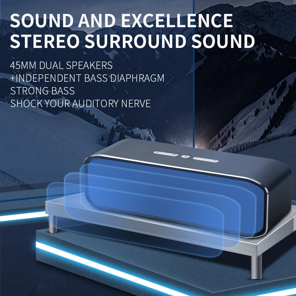 2025 New Cyboris T11 Metal Subwoofer Stereo TWS Wireless Speaker High Loud Sound Support AUX /TF Card Ready for Ship Customize