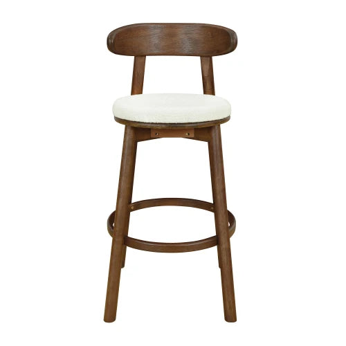 Modern Adjustable Round Cushion Bar Stools with Iron Base for Home Bar & Commercial Use