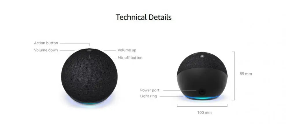 For Alexa Early Access for Speaker for Bedrooms Dining Rooms Offices Charcoal