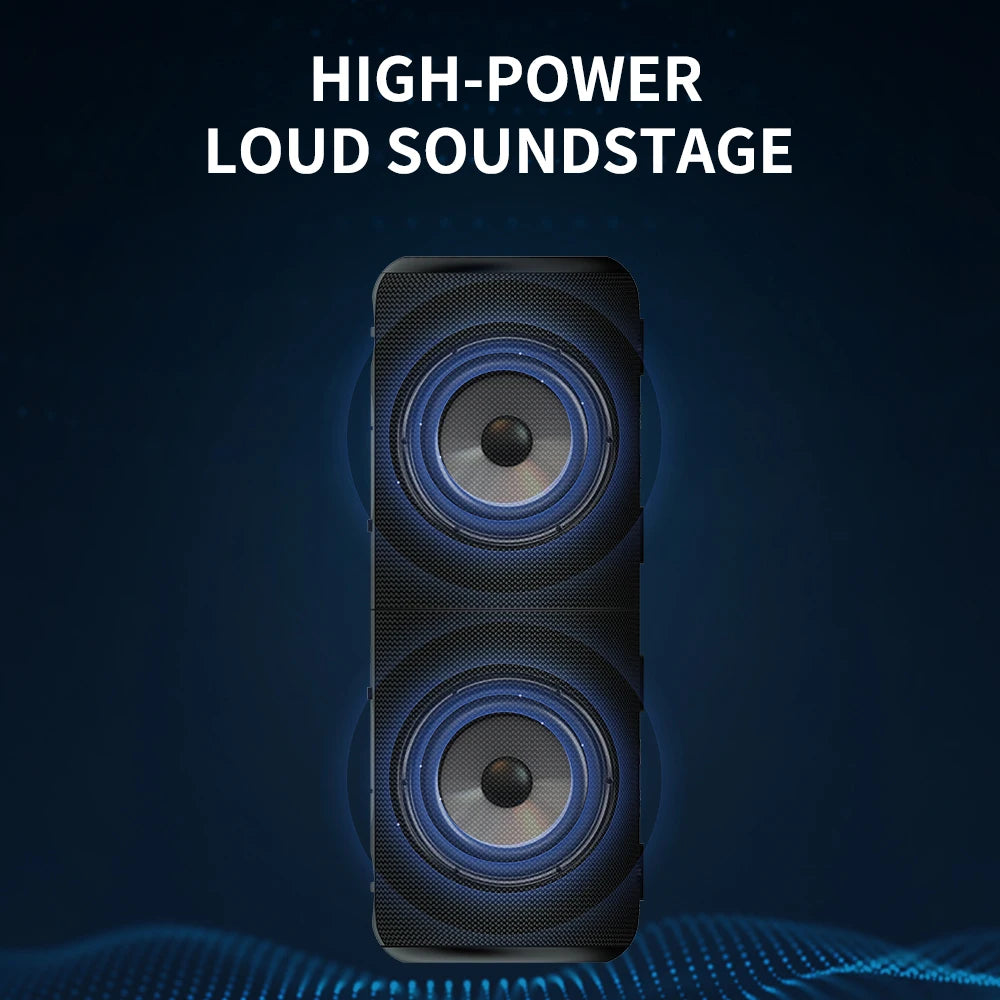 2 in 1 S10 Detachable Portable Blue Tooth  Speaker 3D Stereo Bass Wireless Speaker IPX6 Waterproof ,TWS BoomBox Colorful Lights