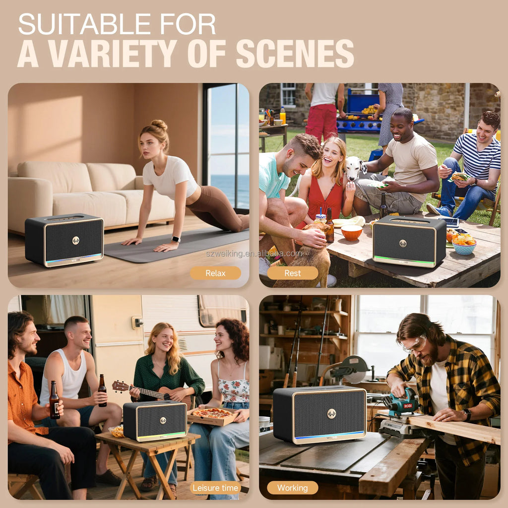 Wholesale W-King H330 Outdoor Bluetooth Speaker Karaoke Speakers Wireless Portable Subwoofer for Stores Bars Workshop Great Bass