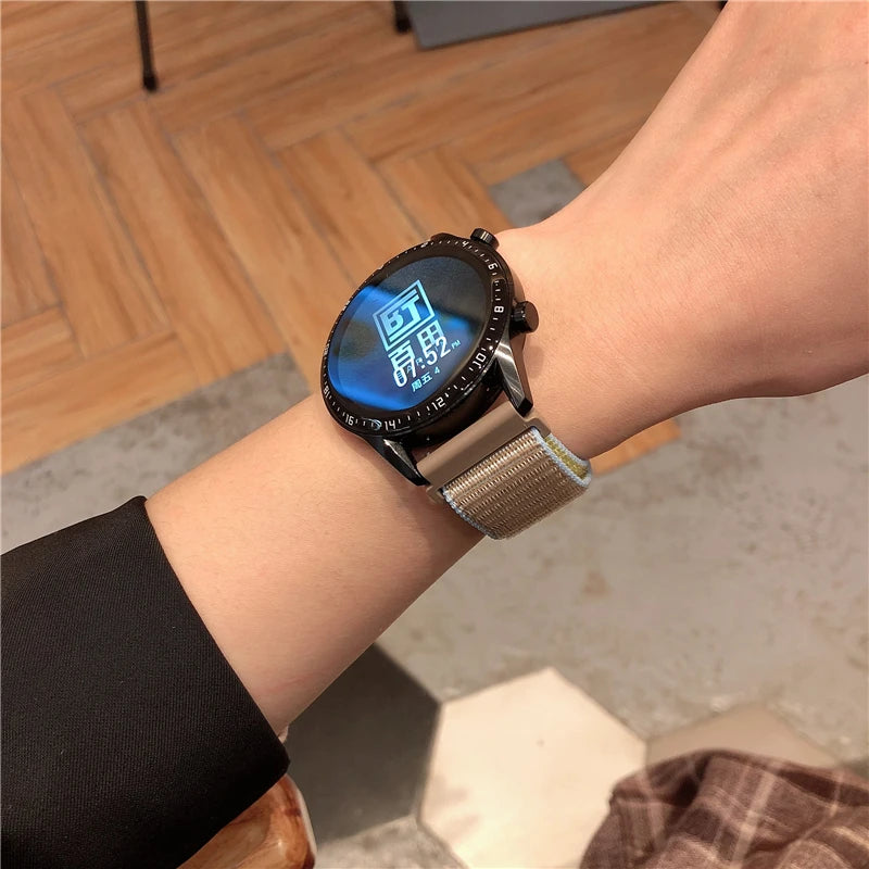 22mm 20mm Band for Samsung Galaxy Watch 7 FE 4 6 classic 5 Pro 3 active 2/correa Nylon Bracelet Huawei watch GT 2 3 pro 4 strap