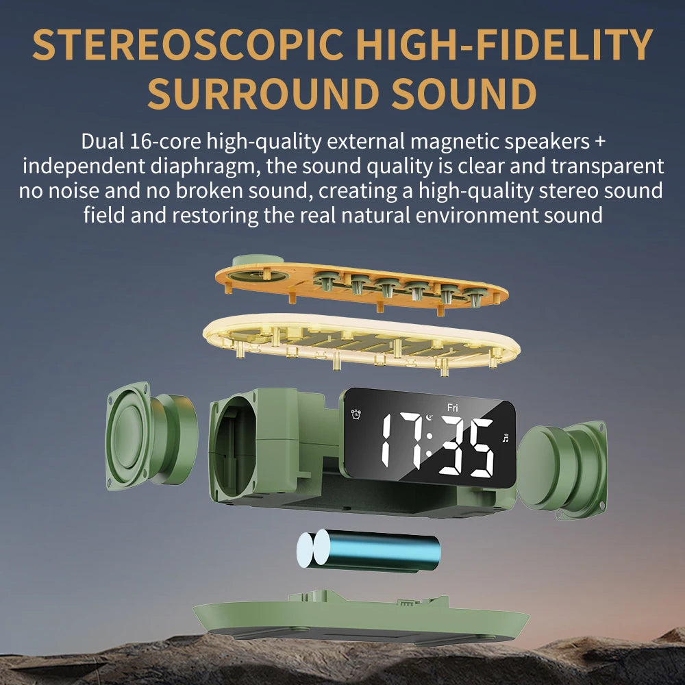 Cyboris T13 Portable White Noise Speaker 20W Wireless with 8 Relaxing Sounds LED Alarm Clock Audio Sleep Aid Function