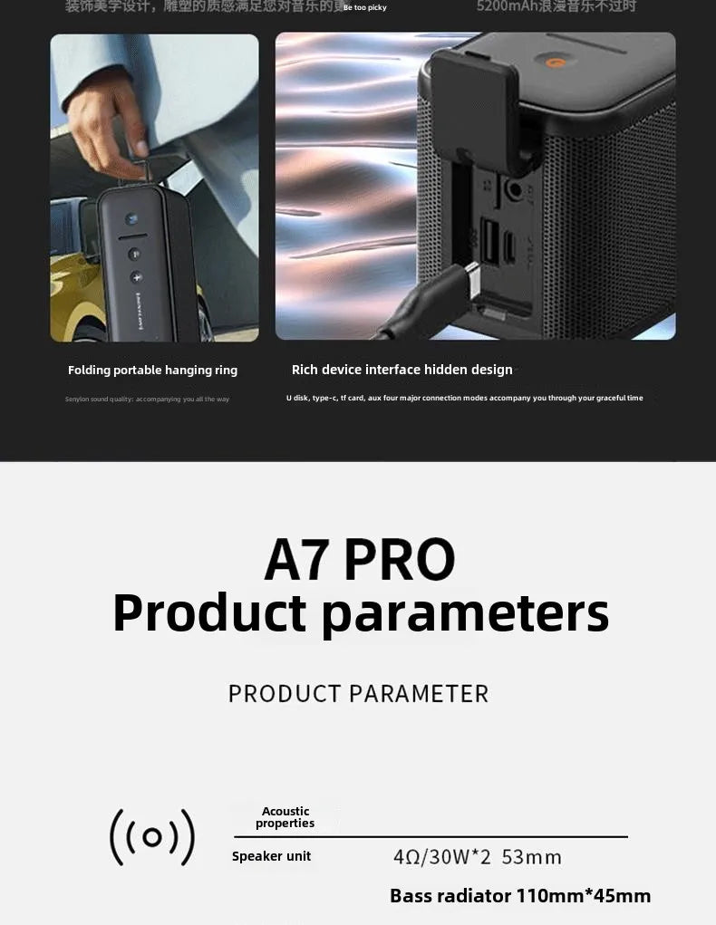 Best Selling 60W Wireless Party Box Speaker Portable Multifunctional Speaker 5200mah TWS Connect HI-FI Speakers