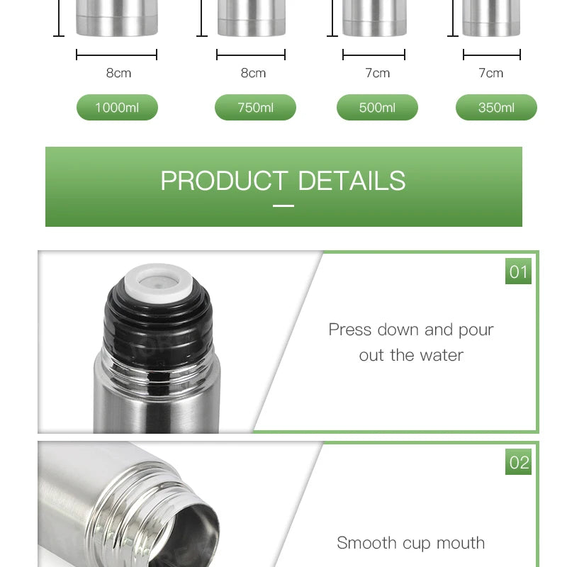 Portable Double Layer Thermal Mug Food Thermos For Tea With Heating Display Cup Stainless Steel Water Bottle Cups Of Hot
