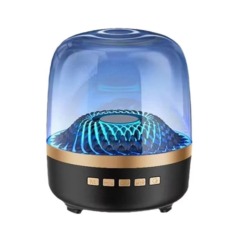2025 Portable Desktop Mini Subwoofer for  Speaker with RGB Crystal Design Home Use Wireless Boomboxes