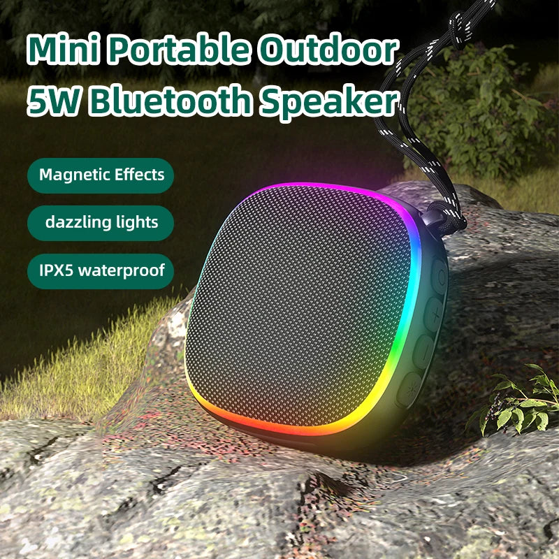 IPX5 Magnetic Mount Golf Cart Bluetooth Speaker with Strap Outdoor Sporty Portable Mini Golf Speaker with Magnetic