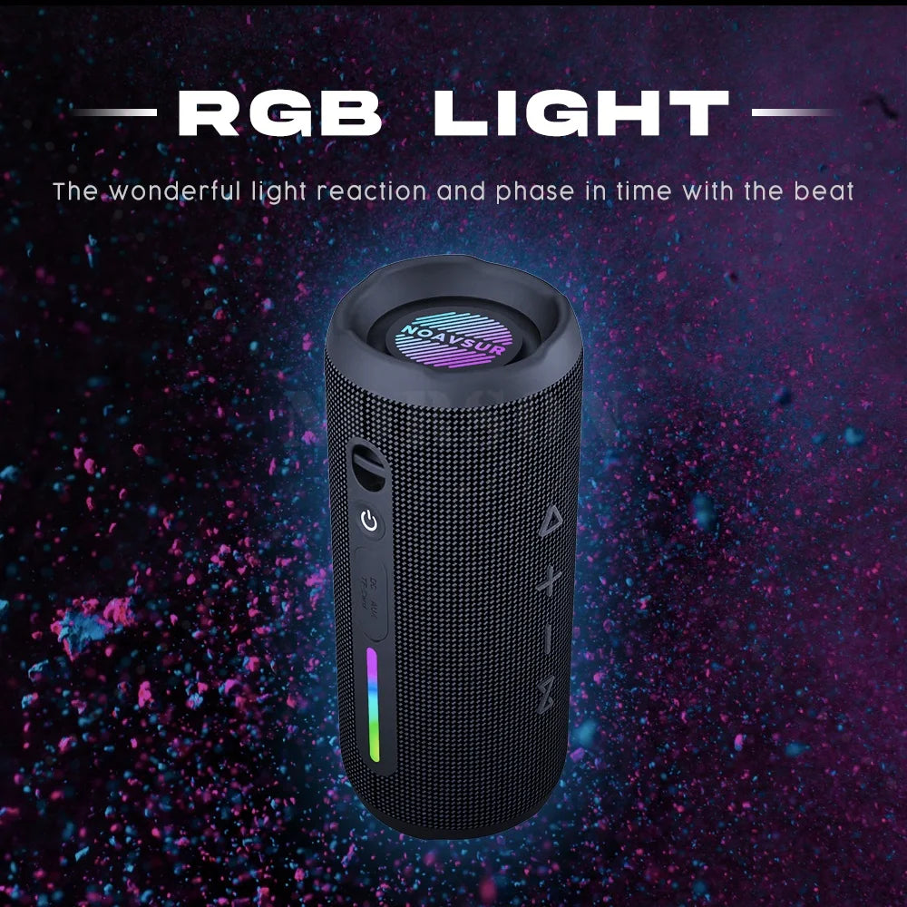 Waterproof IPX 7 Outdoor Wireless for Bluetooth Altavoz RGB LED Lighting AUX Communication 30W Subwoofer for Great Sound Quality