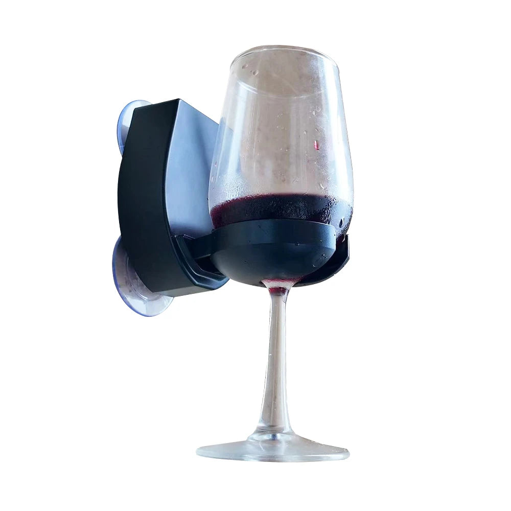 Wireless for V5.3 Speaker Strong Suction Cup Wine Glass Holder for Bath Shower Mobile Phone Computer Use IPX4 Waterproof