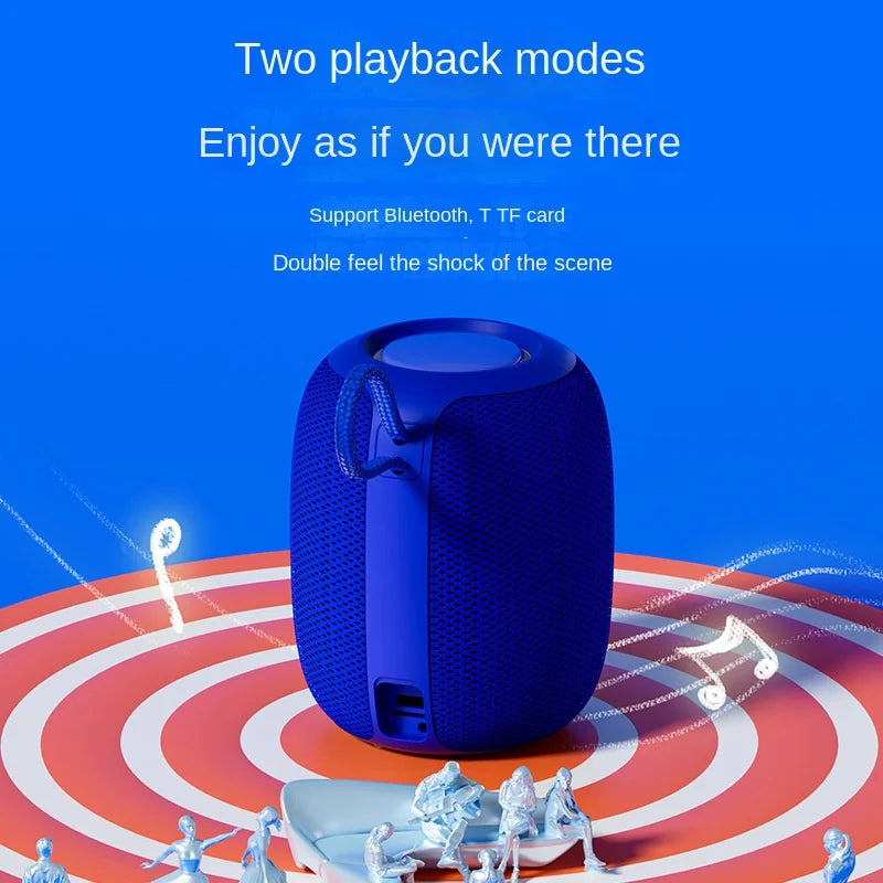Outdoor Waterproof IPX7 Portable Mini Speaker Wired RGB Speaker TF Card Home Bathroom Camping Subwoofer Battery Powered Audio