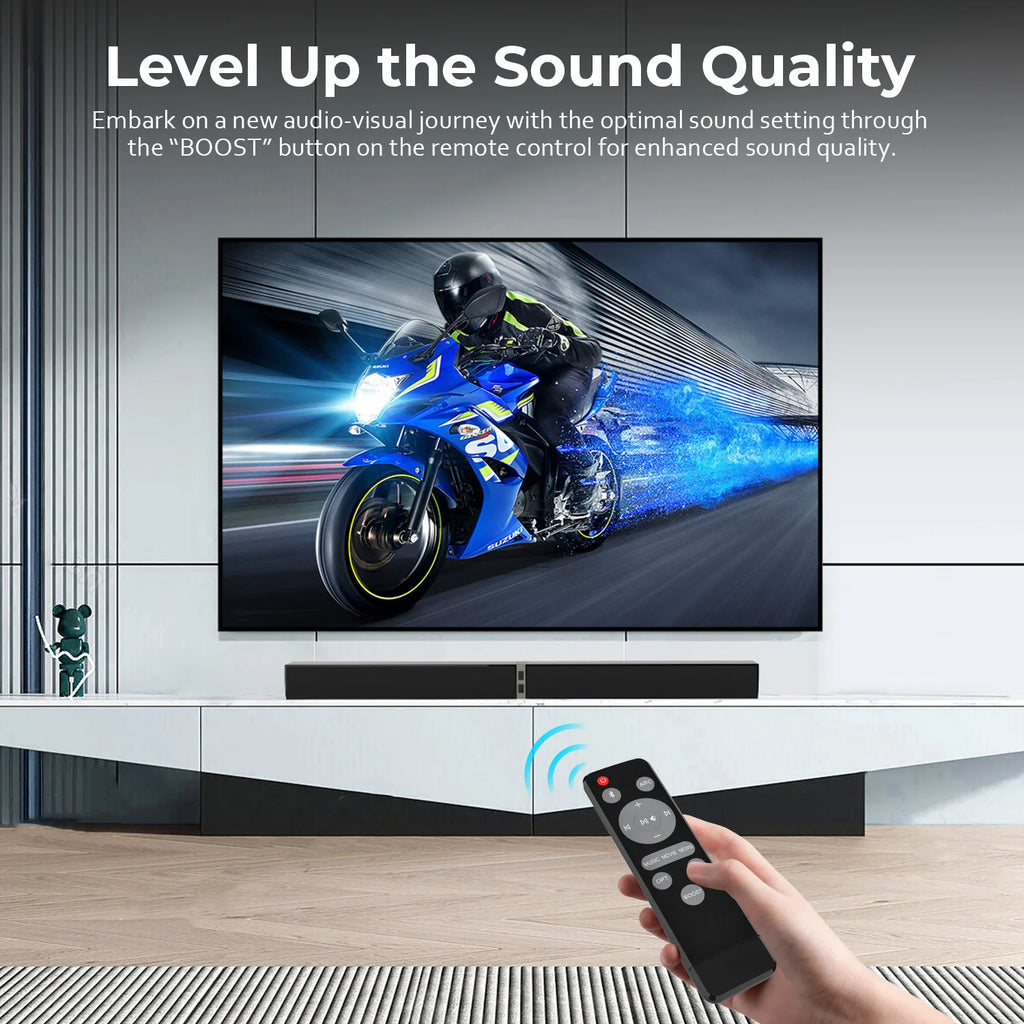 New Home Theater Soundbar for Tv Wireless Speakers Sound Bars for TV with ARC/OPT/AUX/Remote Control