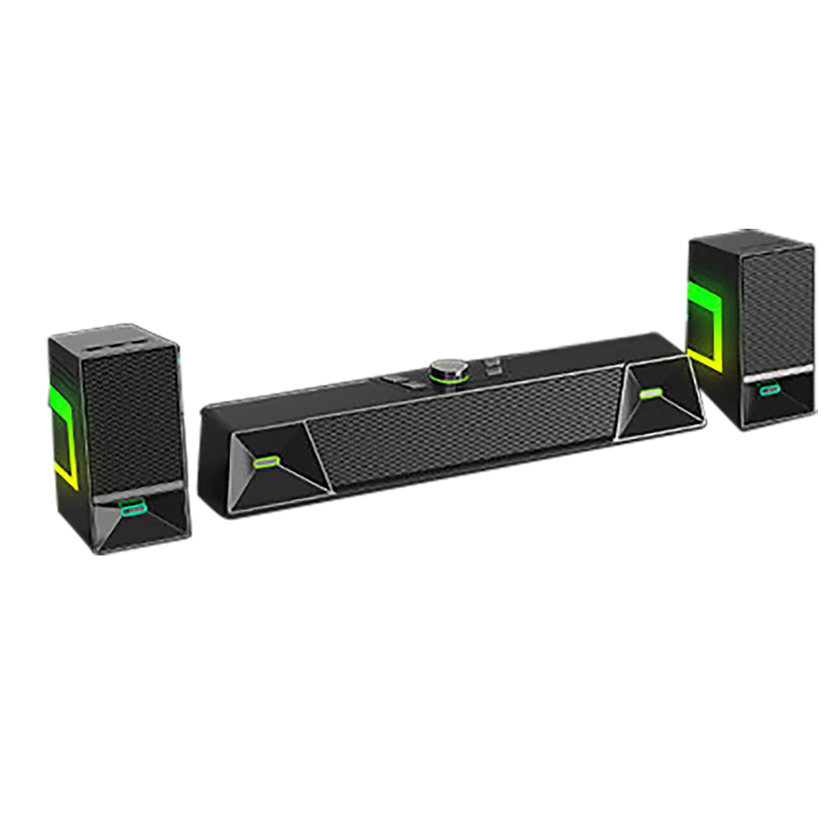 2.1CH Bluetooth Gaming Soundbar With External Independent Subwoofer Small Size Plastic Cabinet