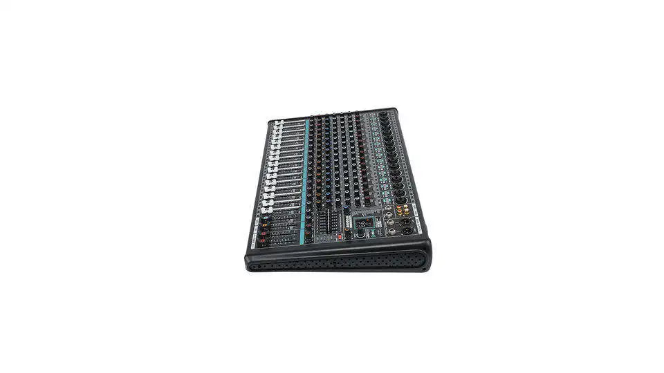 KM-16 16-Channel DSP Professional Audio DJ Mixer USB Console for Studio Equipment Sound Recording with Metal Material Speakers