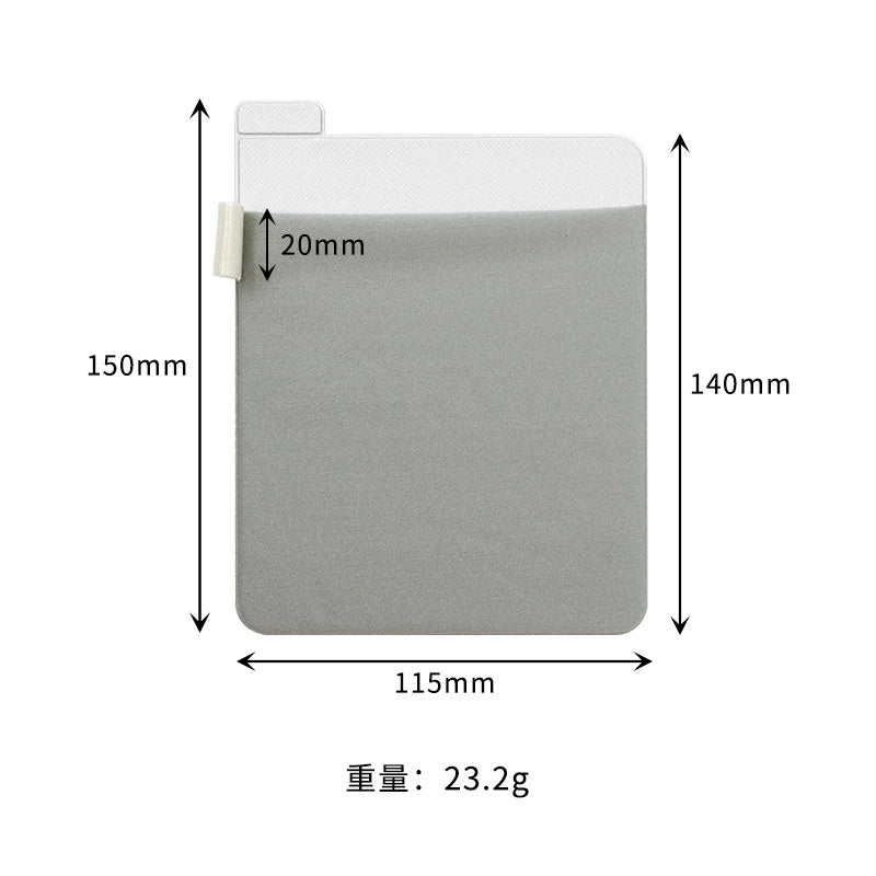 YTGEE Adhesive Free Removable Computer Accessories SSD Hard Drive Pocket Organizer Mouse Pouch for Laptop with Pen Sleeve