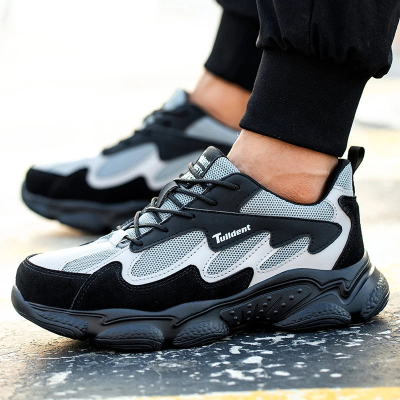 Safety Work Shoes Men Anti-Smashing Indestructible Steel Toe Cap Puncture-Proof shoes Lightweight Male Sofe Women Cosy Sneakers