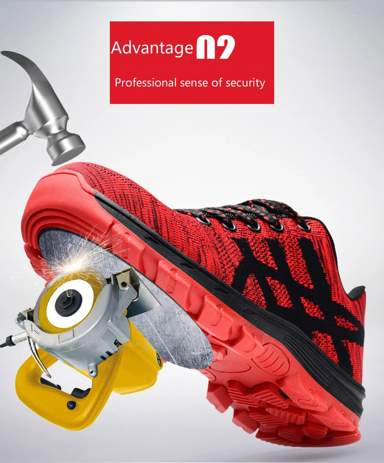 Work Sneakers Men Indestructible Steel Toe Work Shoes Safety Boot Men Shoes Anti-puncture Breathable Working Shoes For Men 48 50