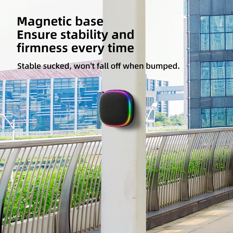 IPX5 Magnetic Mount Golf Cart Bluetooth Speaker with Strap Outdoor Sporty Portable Mini Golf Speaker with Magnetic