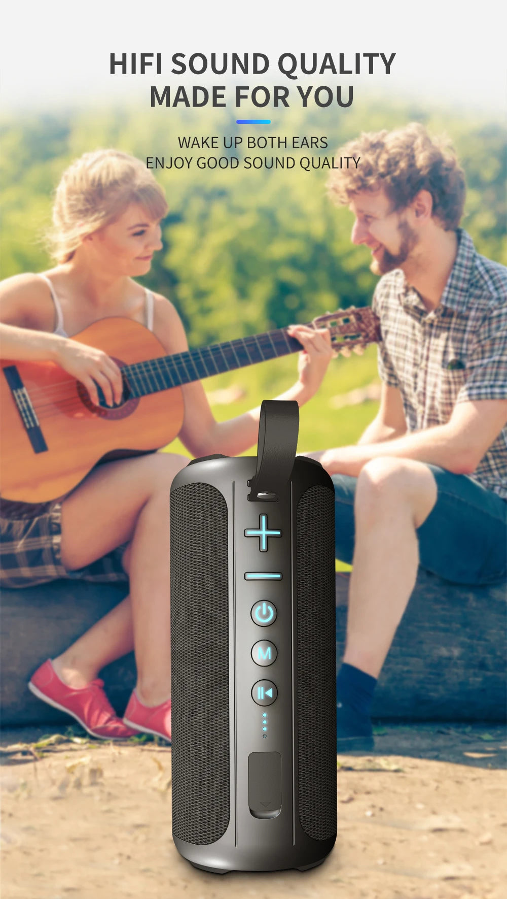 S7X RGB Portable  Speaker 20W Loud Sound Waterproof 12H Playtime TWS Pairing TF Card Type-C Charging