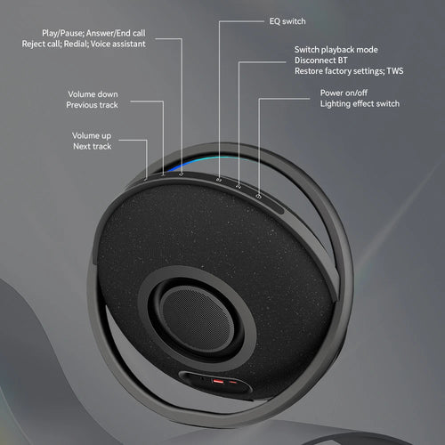 150W Loud Wireless Speaker Bass TWS RGB Light Deep Bass Outdoor Portable BT Speakers Home Party Beach Camping Gifts Battery DC
