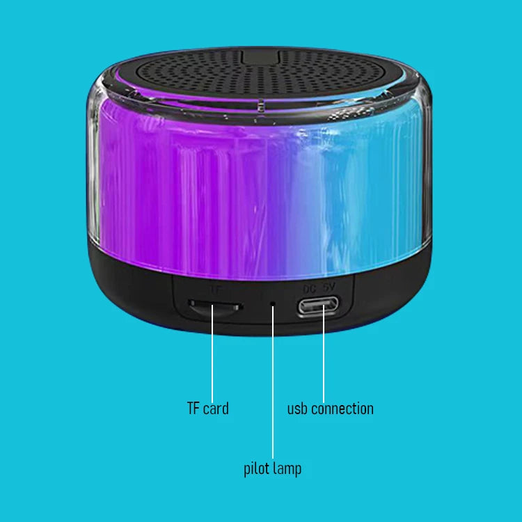 2025 New Blue Christmas Boombox Speaker Clock Modern DJ Bass Wireless Loudspeaker Party Gift Booth Speaker for Christmas Events