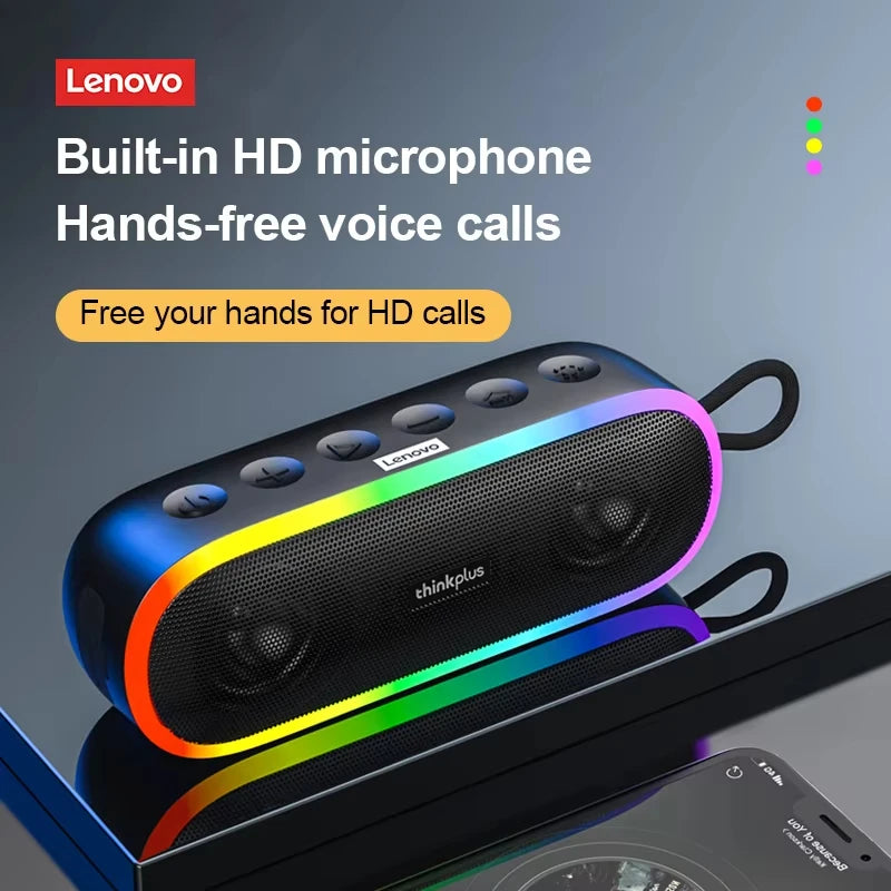 100% Original Lenovo K8 5.0 Wireless BT Speaker Portable Hifi LED Outdoor Loudspeaker Music Surround Bass Box