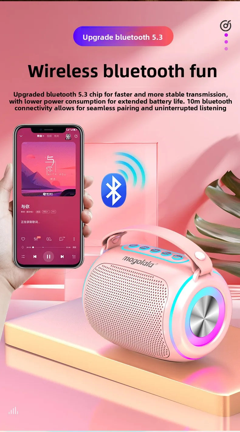 High Volume Long Battery Life Bluetooth Speaker Heavy Bass for Home Outdoor Use Easy Carry Wireless Speaker 10m Range