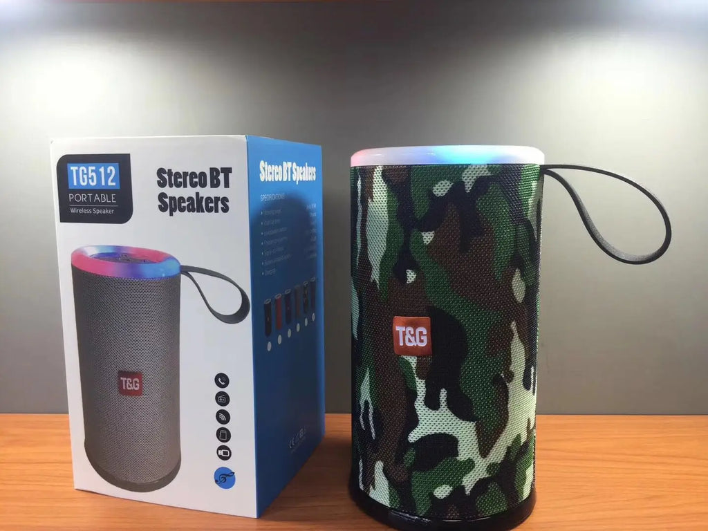 New Arrival Mini TG512 Wireless Portable Speaker Fabric Soundbox LED Light Supports TF Card FM USB-10W Output for Mobile Home