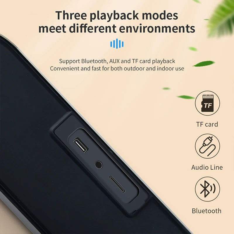 Portable BT5.0-Compatible Speaker 30W Subwoofer Speakers Wireless Waterproof Pillar Stereo Surround Boombox TWS Audio Player