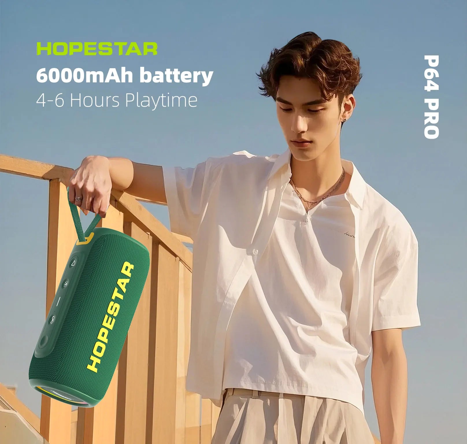 Hopestar P64Pro New Portable Outdoor Speaker Altavo Wireless Heavy Bass MP3 Waterproof Loudspeaker Audio Caixa Speakers