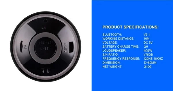 2026 Dropshipping Shopify Hot Factory Price Led A18 Ball LED Mini Bass Portable Wireless BT Speaker  with FM Radio TF Mic USB