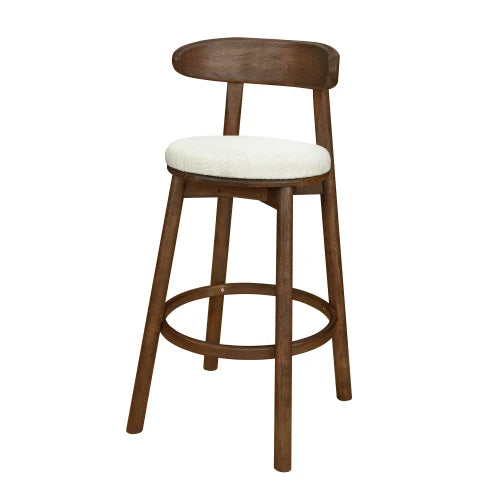 Modern Adjustable Round Cushion Bar Stools with Iron Base for Home Bar & Commercial Use