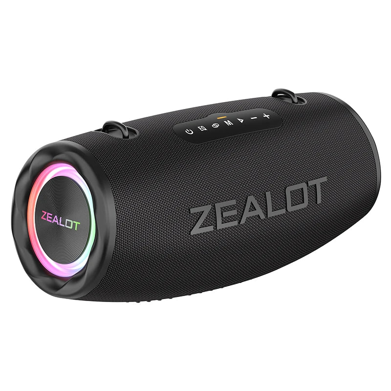 Zealot S87 Outdoor Party Speaker Professional Bluetooths 80W Bass Powered Portable Subwoofer Wireless RGB LED Light Hifi Speaker