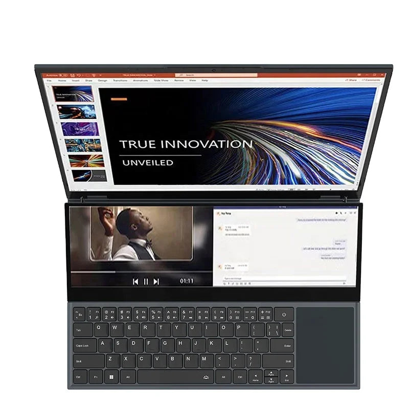 Powerful Dual Screen Laptop With Main 16" Screen and 14" IPS Touch Screen CPU I7-9850H Brand New Laptop Computer