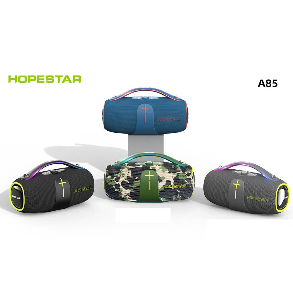 Factory HOPESTAR A85 Outdoor High Power 400W Wireless Blue Tooth Speaker Portable Waterproof IPX6 TWS Party Karaoke RGB  AUX