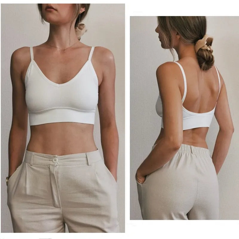 Women Bra And Panties Set Sports Seamless Bra Set Sexy G-String Thong Sexy Lingerie Set Fitness Crop Top Underwear Intimates