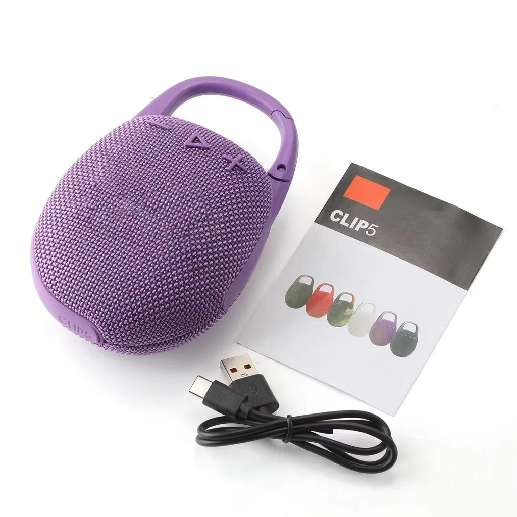CLIP5 Portable Outdoor  Speaker Mini Bass Wireless with Waterproof Plug-in Cross-Border New Product Powered by Battery