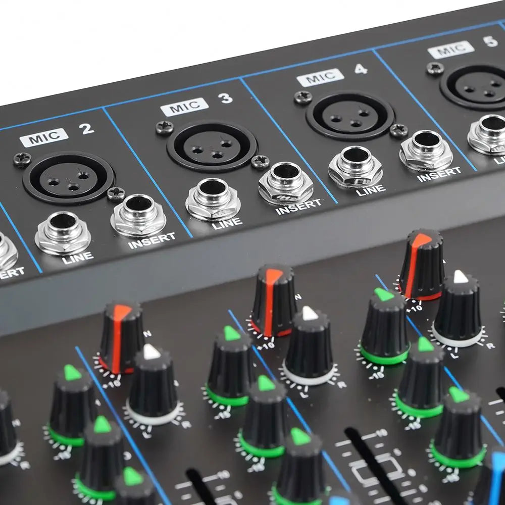 F7 7-Channel Audio Mixer Console for Home Bars-Professional Audio Video & Lighting