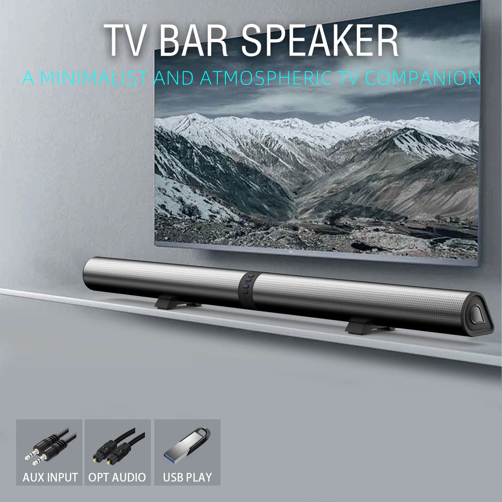 TV Sound Bar with FM Detachable Soundbar Wireless Speaker Home Theater Surround Sound System TF Card/Aux/RCA Connection