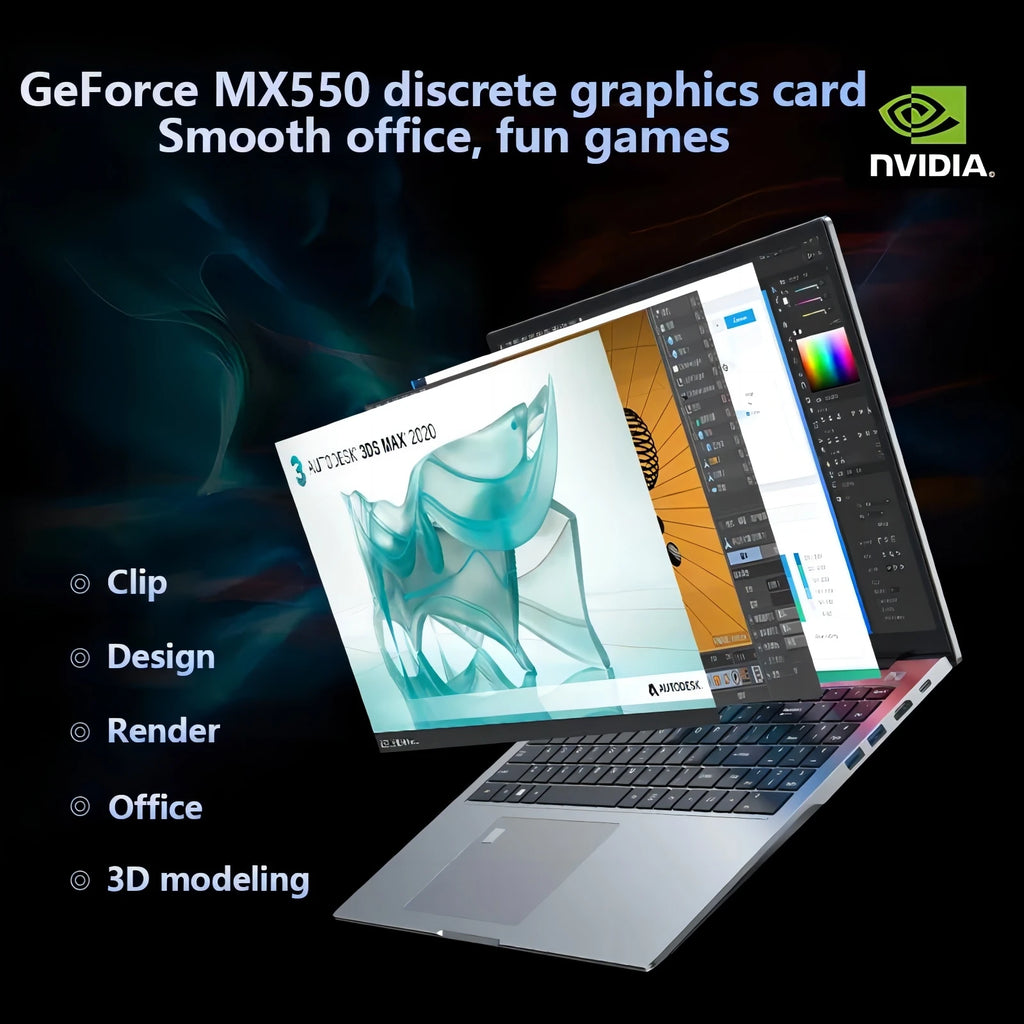 High-Speed 16 Inch I7 13620H Gaming Laptop 4GB MX550 Discrete Graphics Card Fast Delivery for AutoCAD Engineer Design Intel