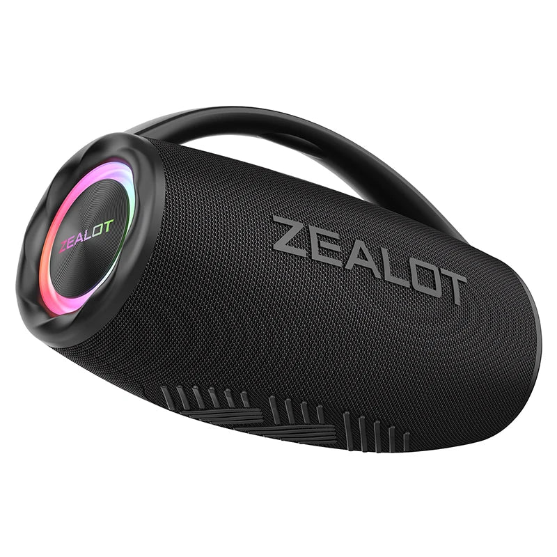 80W Portable Outdoor Speaker with RGB LED Lighting & AUX Communication Waterproof BT Wireless Speaker for Karaoke Parties