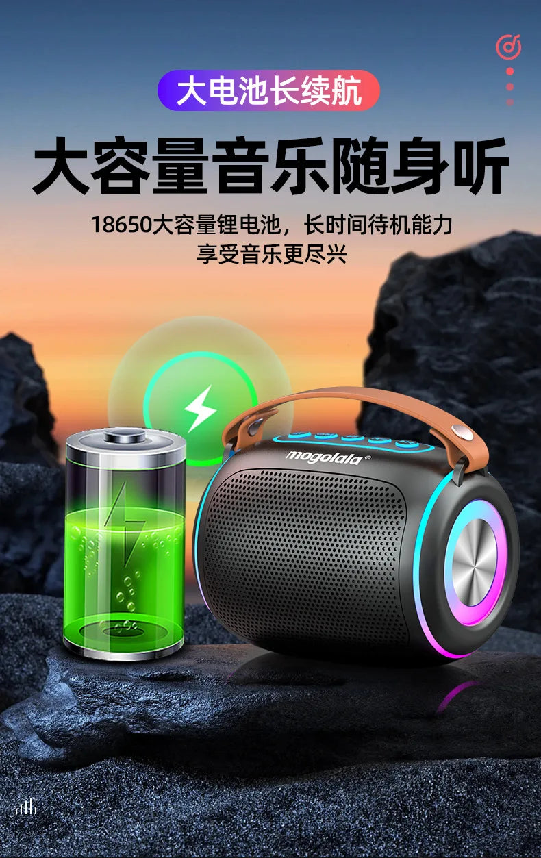 High Volume Long Battery Life Bluetooth Speaker Heavy Bass for Home Outdoor Use Easy Carry Wireless Speaker 10m Range